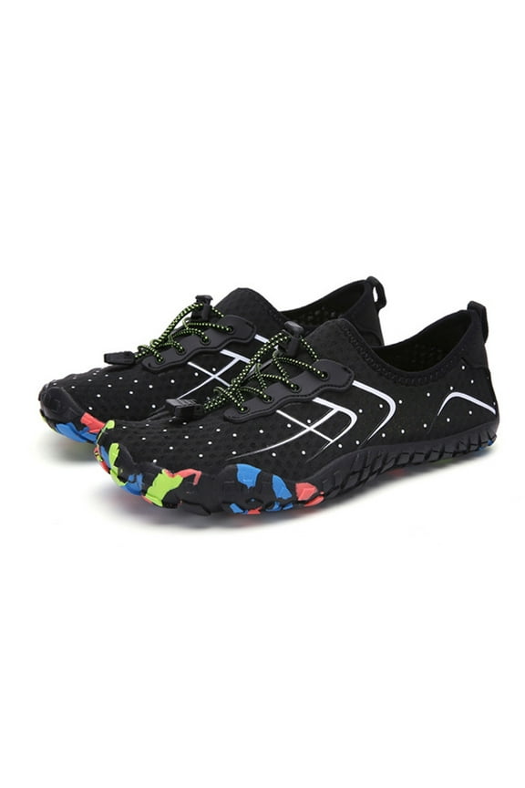 Water Shoes Men Women Barefoot Socks River Boating Fishing Diving Surfing Yoga Sneakers Black 7