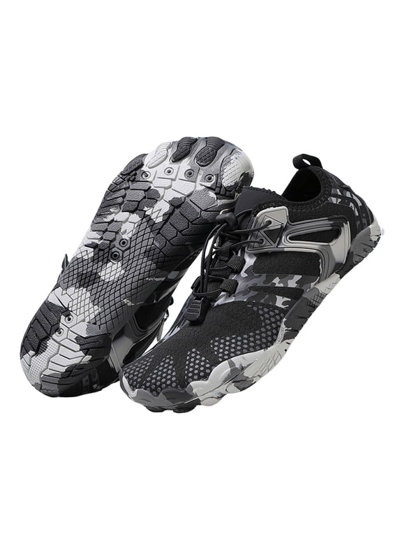 Water Shoes Mens Womens Barefoot Shoes Quick Dry Aqua Outdoor Sports Hiking Sneakers Black 5.5