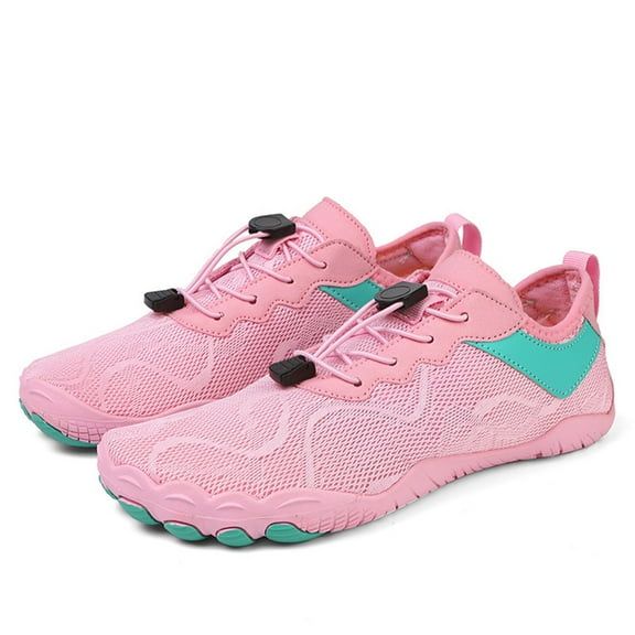 Dakaela Water Shoes for Men Women Beach Barefoot Swim Socks Anti Slip Hiking Walking Sneakers Pink 8