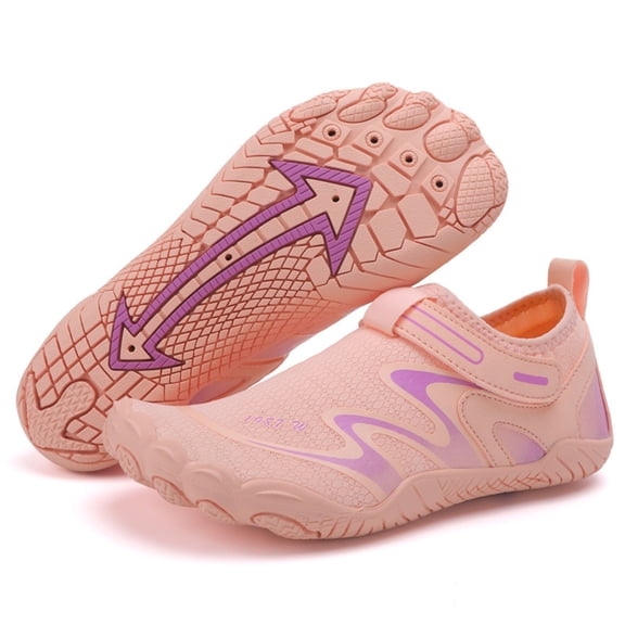 Dakaela Water Shoes for Men Women Swim Beach Hiking Barefoot Socks Quick Dry Aqua Sneakers Pink 5.5