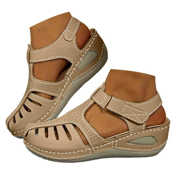 Dakaela Wedge Sandals Women Arch Support Orthopedic Walking Shoes Platform Summer Slip on Slides