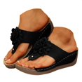 thumbnail image 1 of Dakaela Wedge Sandals for Women 2025 Flower Platform Wedge Flip Flops Cushion Causal Summer Shoes, 1 of 8