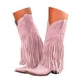 thumbnail image 1 of Dakaela Western Knee High Boots for Women Fringe Cowboy Long Boot Tassel Winter Cowgirl Dress Shoes, 1 of 8