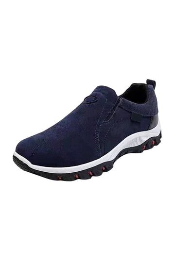 ?Men Closed Toe Loafers Dark Blue Sneakers Pull-On Walking Comfort Casual Shoes Dakaela Men main image 4