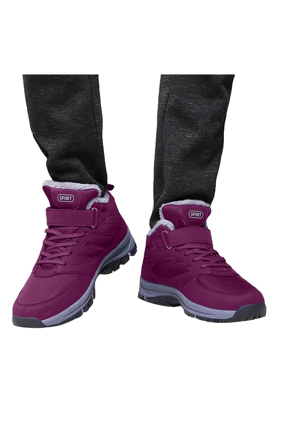 Winter Boots for Women Men Lightweight Waterproof Snow Ankle Booties Fleece Lined Outdoor Walking Hiking Shoes