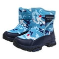 thumbnail image 1 of Dakaela Winter Snow Boots for Boy Girl Waterproof Fleece Lined Ankle Booties Toddler Kids Warm Outdoor Walking Shoes Blue Size 13.5, 1 of 8