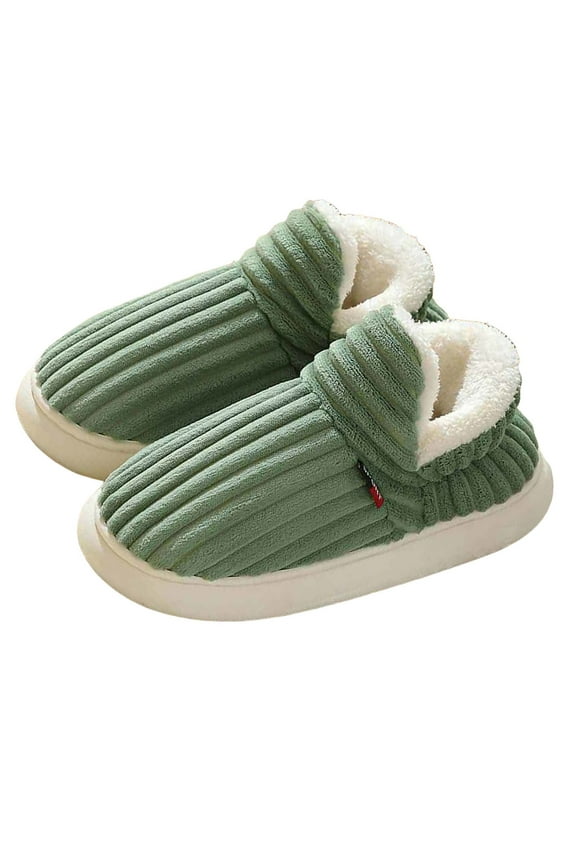 Women Men House Slippers Memory Foam Closed Back Winter Loafers Non Slip Fuzzy Indoor Outdoor Warm Shoes