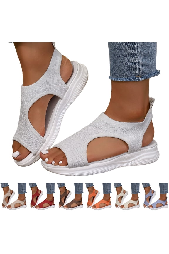 Women Walking Sandals Arch Support Orthotic Non Slip Casual Sport Sandal Open Toe Slingback Summer Beach Running Shoes Beige 6