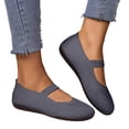 thumbnail image 1 of Dakaela Women's Ballet Flat Shoes Mary Jane Round Toe Mesh Slip on Loafers Casual Office Dress Work Flats with Strap Grey 7.5, 1 of 9