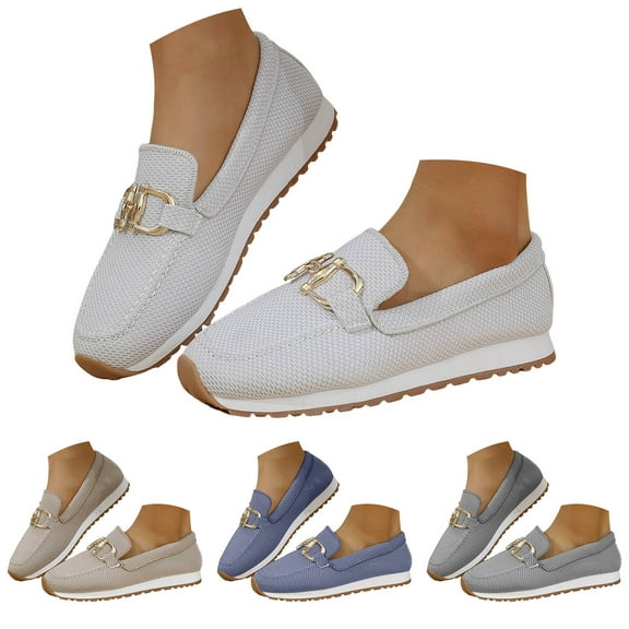 Dakaela Women's Casual Loafers Orthopedic Slip on Fashion Sneakers Business Office Walking Boat Shoes with Arch Support