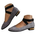 thumbnail image 1 of Dakaela Women's Dress Shoes Round Closed Toe Mary Jane Comfortable Ballerina Ballet Flats with Ankle Strap, 1 of 6