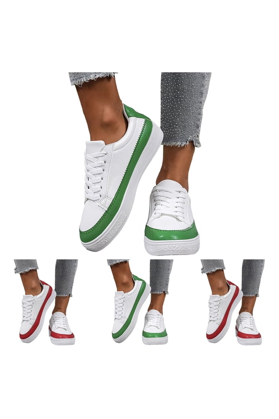 Women's Fashion Sneakers Casual Lace up Low Top Tennis Running Shoes Memory Foam Trendy Dressy Walking Shoes Green 6
