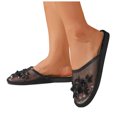 thumbnail image 1 of Dakaela Women's Fishnet Mesh Flat Sandals Closed Toe Slip on Mule Slides with Flower Backless Loafers Summer Shoes Size 6-9, 1 of 8