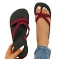 thumbnail image 1 of Dakaela Flip Flops for Women Strappy Summer Gladiator Flat Sandals Cute Comfort Beach Slip on Slides, 1 of 8