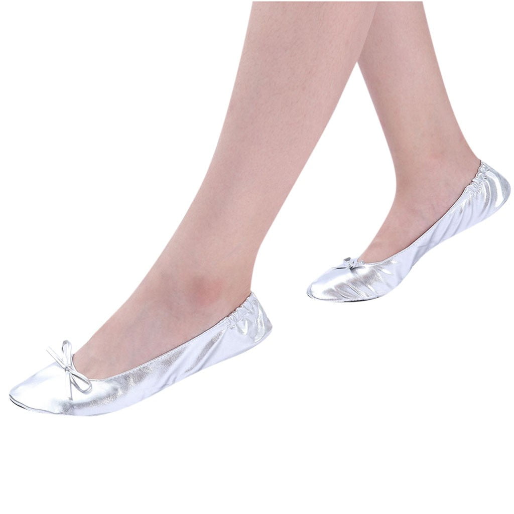 Dakaela Women's Flats Foldable Ballet Flat Shoes Bowknot Ballerina ...
