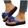 thumbnail image 1 of Dakaela Women's Flower Flip Flops 2026 Yoga Mat Slip on Flat Thong Sandals Summer Beach Slides Casual Walking Slippers for Travel Vacation Size 6-10, 1 of 6