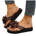thumbnail image 1 of Dakaela Women's Flower Flip Flops 2026 Yoga Mat Slip on Flat Thong Sandals Summer Beach Slides Casual Walking Slippers for Travel Vacation Size 6-10, 1 of 6