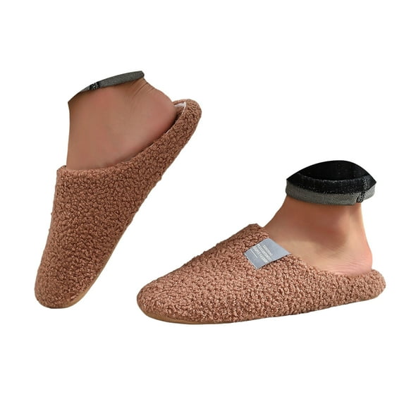 Dakaela Women's Fuzzy Slippers Lightweight Scuff Plush Slip on House Shoes Memory Foam Indoor Slides