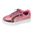 thumbnail image 1 of Dakaela Women's Glitter Tennis Sneakers Sparkly Rhinestone Dressy Running Walking Sequin Shoes Pink 9, 1 of 7