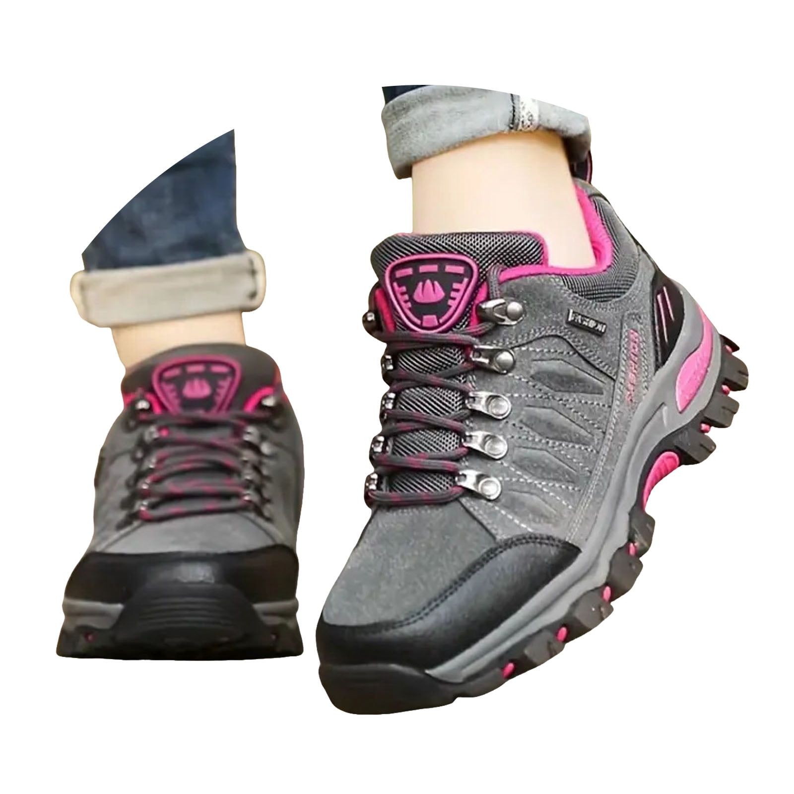 Dakaela Women's Hiking Boots Waterproof Non Slip Walking Shoes Comfortable Outdoor Backpacking Sneakers