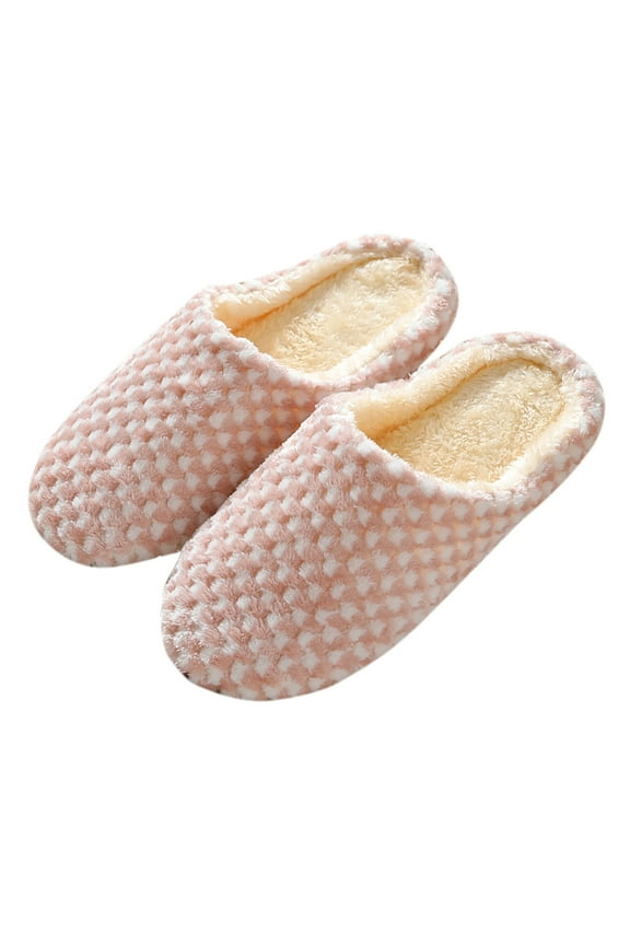 Women's House Slipper Memory Foam Non Slip Fuzzy Home Shoes Wide Widths Indoor Bedroom Slide