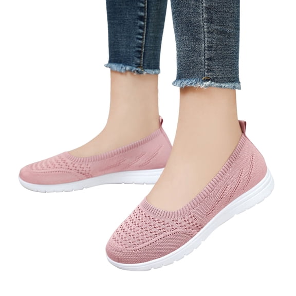 Dakaela Women's Mesh Flats Shoes Breathable Slip on Casual Loafers Comfortable Walking Sneakers