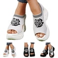 thumbnail image 1 of Dakaela Women's Orthopedic Platform Sandals Open Toe Summer Athletic Sport Walking Sandal Arch Support Slingback Chunky Wedge Walking Shoes Size 6-9, 1 of 6