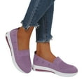 thumbnail image 1 of Dakaela Women's Orthopedic Walking Shoes Summer Mesh Wedge Sneakers Air Cushion Casual Loafers Purple 8, 1 of 7