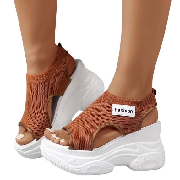 Dakaela Women's Platform Wedge Sandals Hollow out Non Slip Walking Sneakers Orthopedic Open Toe Casual Summer Sport Shoes with Arch Support Size 6-10