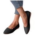 thumbnail image 1 of Dakaela Women's Pointed Toe Ballet Flats Leather Comfortable Work Dress Shoes Wedding Party Casual Slip on Penny Loafers Black 6.5, 1 of 7