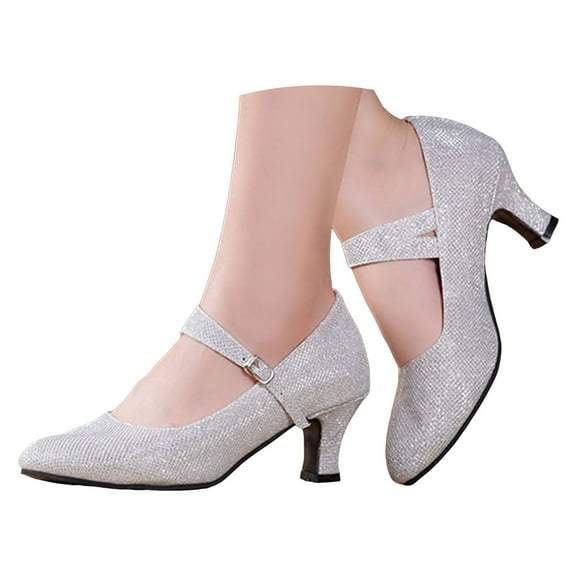 Dakaela Women's Pumps Close Toe Low Heel Dress Mary Jane Shoes Office Work Church Wedding Pumps