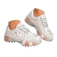 thumbnail image 1 of Dakaela Women's Rhinestone Walking Shoes Non Slip Sparkly Fashion Chunky Sneakers Lace up Workout Gym Casual Running Shoes Size 6-10 Silver, 1 of 8