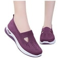 thumbnail image 1 of Dakaela Women's Slip on Loafer Shoes Ballet Nurse Walking Dress Flats Work Casual Sneakers Purple 6, 1 of 5