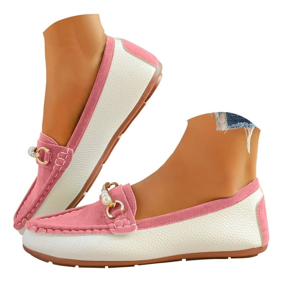 Dakaela Women's Slip on Loafers Casual Walking Flats Shoes Office Work Moccasins Ballet Dance Shoe