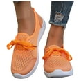 thumbnail image 1 of Dakaela Women's Slip on Orthopedic Shoes Arch Support Low Top Running Sneakers 2025 Soft Sole Mesh Casual Loafers Orange 7.5, 1 of 8