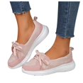 thumbnail image 1 of Dakaela Women's Slip on Sneakers Mesh Breathable Casual Walking Shoes Arch Support Memory Foam Wide Width Running Shoes Pink 6.5, 1 of 8