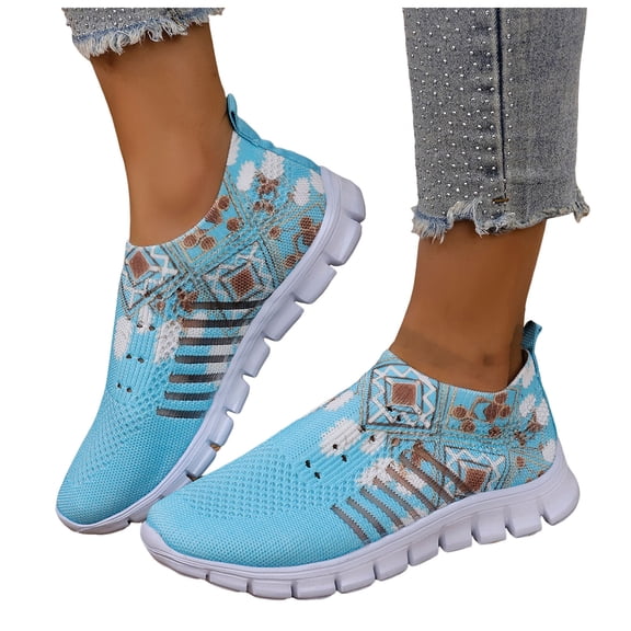 Dakaela Women's Slip on Walking Shoes Comfortable Mesh Casual Running Tennis Sneakers Breathable Workout Gym Sport Shoes