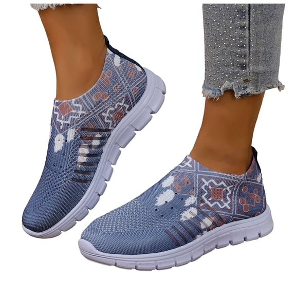 Dakaela Women's Slip on Walking Shoes Comfortable Mesh Casual Running Tennis Sneakers Breathable Workout Gym Sport Shoes