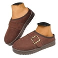thumbnail image 1 of Dakaela Women's Slippers Platform Winter Snow Mini Boots Suede Fuzzy House Shoes Cute Fluffy Clogs, 1 of 8