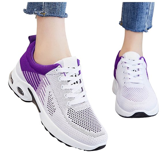 Dakaela Women's Sneakers Trail Running Walking Shoes Mesh Breathable Tennis Shoes with Arch Support