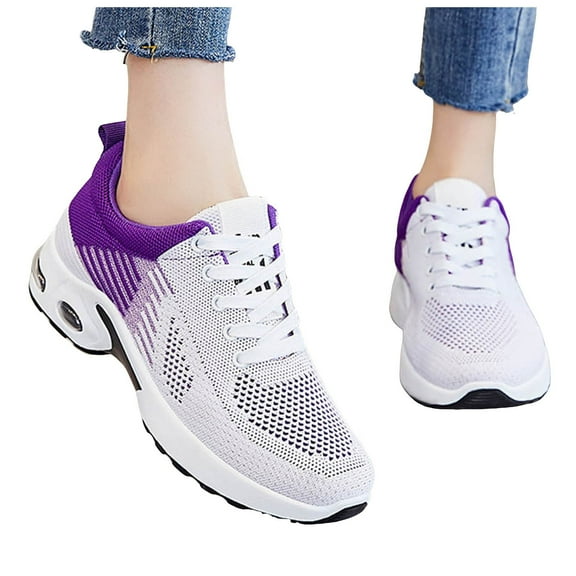 Dakaela Women's Sneakers Trail Running Walking Shoes Mesh Breathable Tennis Shoes with Arch Support