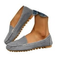 thumbnail image 1 of Dakaela Women's Suede Loafer Shoes Leather Casual Penny Loafers Ladies Moccasins Driving Work Flats, 1 of 6
