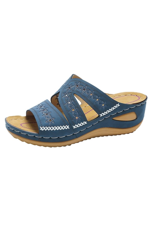 Women's Summer Sandals Orthopedic Wedge Platform Slides Office Espadrilles Arch Support Slippers