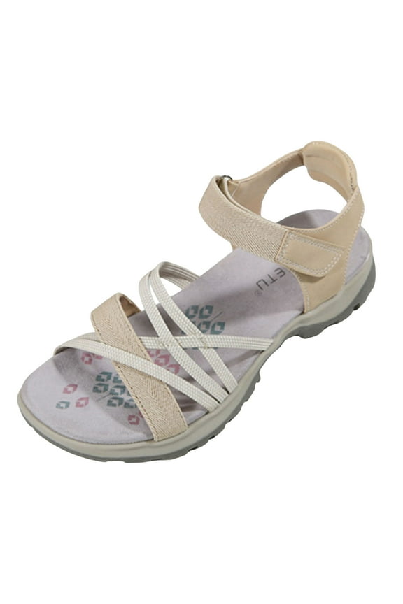Women's Walking Sandals Arch Support Strappy Slides Orthopedic Recovery Sport Hiking Shoes