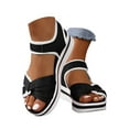 thumbnail image 1 of Dakaela Women's Walking Sandals Lightweight Soft Footbed Low Wedge Comfort Indoor Outdoor Platform Shoes, 1 of 6