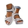 thumbnail image 1 of Dakaela Women's Walking Sandals Lightweight Soft Footbed Low Wedge Comfort Indoor Outdoor Platform Shoes, 1 of 6