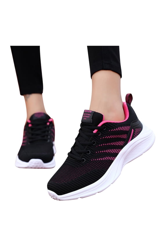 Women's Walking Shoes Lightweight Tennis Fashion Sneakers Mesh Sports Running Shoes Pink 8