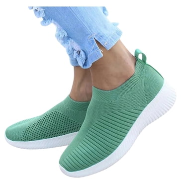 TIOSEBON Women's Knit Slip-On Sock Shoes - Lightweight Breathable Walking & Yoga Sneakers