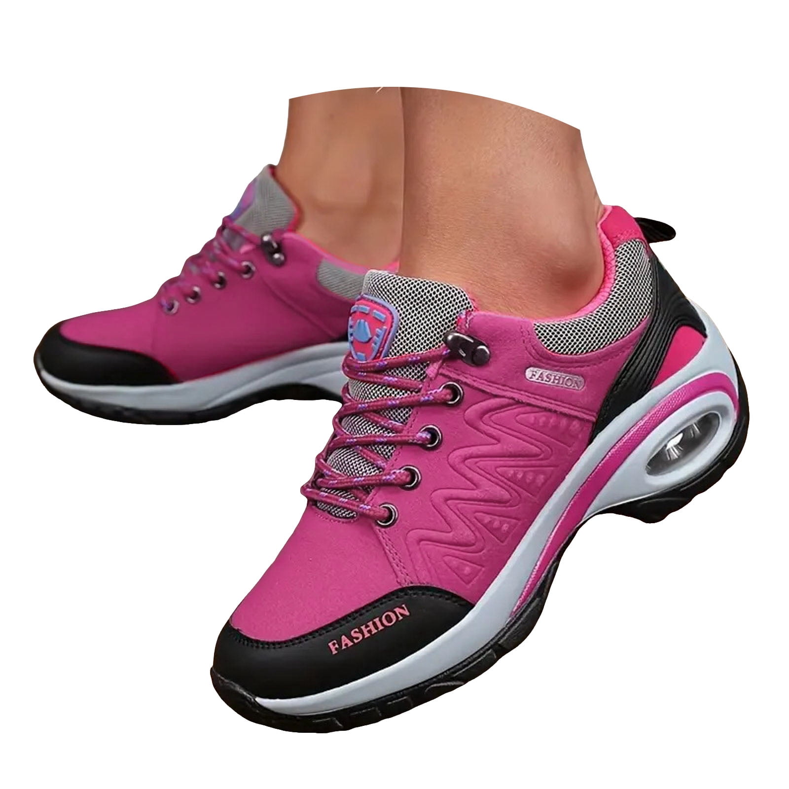 Dakaela Women's Waterproof Hiking Boots Outdoor Trekking Camping Shoes Arch Support Cushion Sneakers