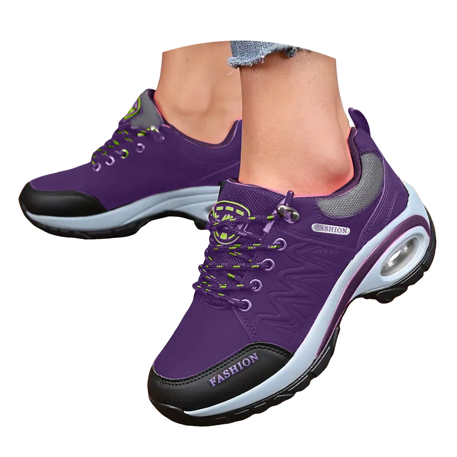 Dakaela Women's Waterproof Hiking Boots Outdoor Trekking Camping Shoes Arch Support Cushion Sneakers